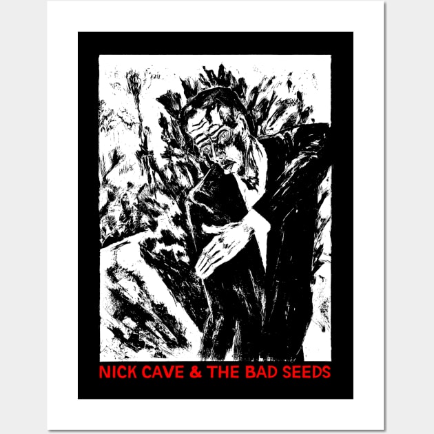 Nick Cave & The Bad Seeds ∆ Original Fan Artwork Wall Art by unknown_pleasures